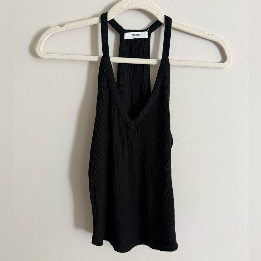 Joah Brown Black V-Neck Tank Top